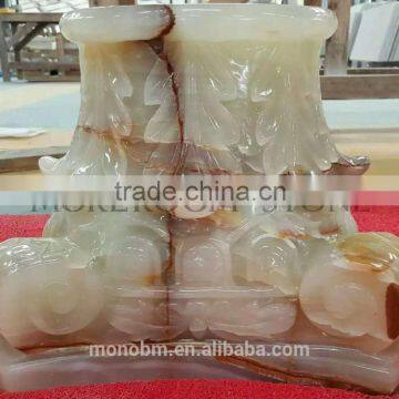 Chinese round stone mosaic marmol marble columns for sale for floor