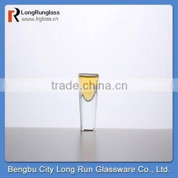 LongRun 17ml small capacity unique design shot drinking glass with heavy base