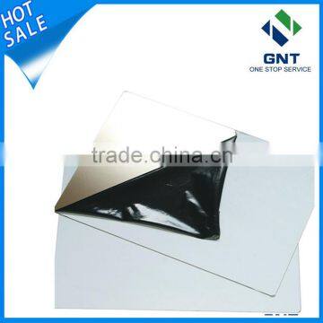 Stainless steel plate for matte plastic cards