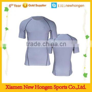 wholesale high quality custom compression runnig jersey plain white