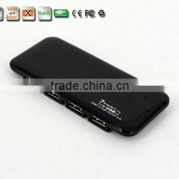 Low Cost Portable High Speed Slim Shape Plastic Casing 480MBPS 7 Port USB 2.0 HUB photo-4