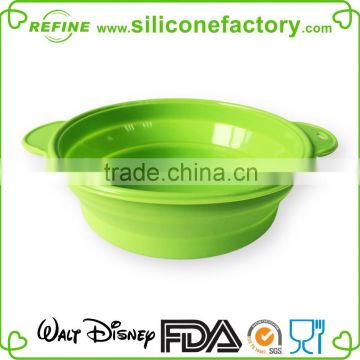 High quality food grade durable personalized collapsible silicone dog bowl pet bowl