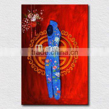 Nice traditional cloth chi-pao pictures for bedroom wall decoration