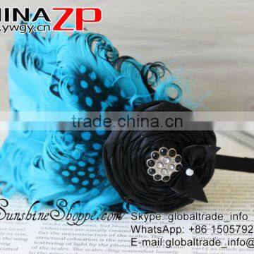 NO.1 Supplier ZPDECOR Bulk Sale Cheap Dyed Ombre Green Curled Goose Feathers Plume Pad for Hair Accessories photo-2