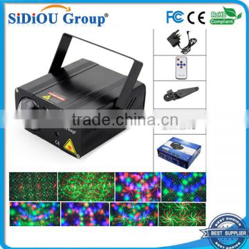 Sidiou Group 108 Sound Activated Mini Laser Lighting, Green and Red, Black Model