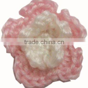 Pink hand crochet flowers for hats