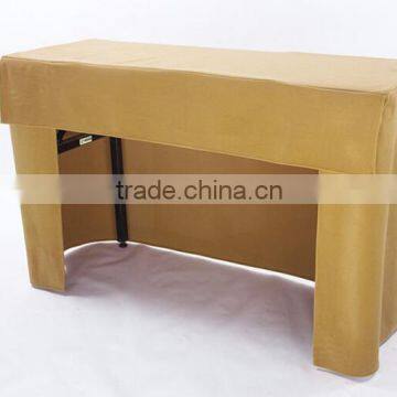 polyester velvet fitted table cloth wedding use conference meeting table cloth camel