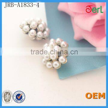 New Crystal Rhinestone Shank Pearl Rhinestone Wedding Button photo-5