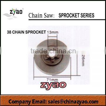 38cc chain saw clutch drum sprocket, 38chain sprocket, spare parts for 38cc gasoline chain saw