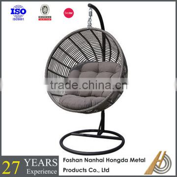 rattan patio hanging chair metal and rope furniture