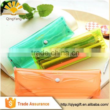 Promotional fancy unusual clear PVC custom printing transparent pencil case