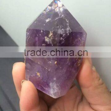 Wholesale nature mysterious amethyst crystal point/wand for fengshui