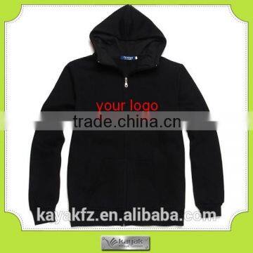 Custom printed black high quality hoodies for men