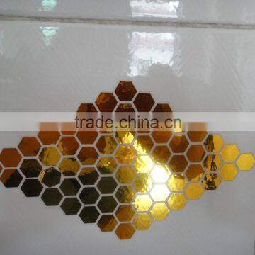 Glim glossy gold vinly sticker with transfer paper for decoration