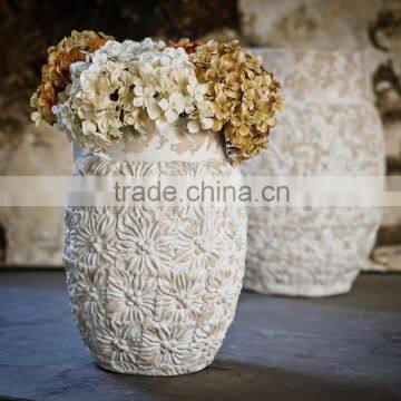 2016 hot sale of shabby chic white pots & planters