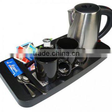 Hot stainless steel electric hotel kettle tray set /0.8-1.5L