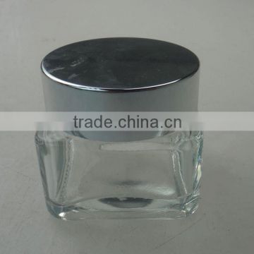 120ml square glass cream jar