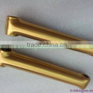 Titanium Anodized Golden Color BMX Cranks Custom Titanium Colorful Crank XACD Ti Bicycle BMX Crankset in China photo-4