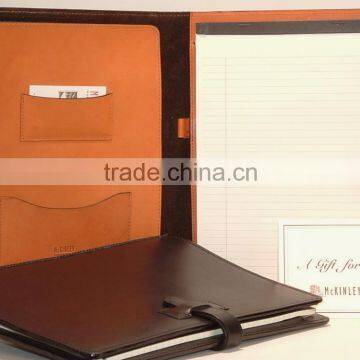 A4 size meeting notepad, leather portfolio, folder