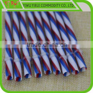 pp three colors stripes drinking straw with circle