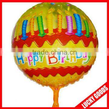 round shape happy birthday helium balloon