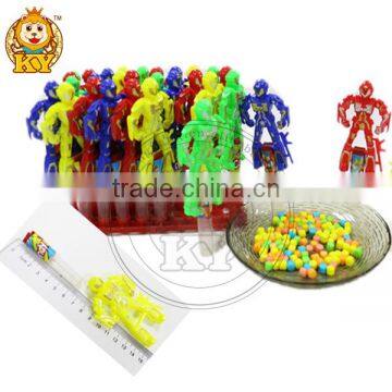 Cheap colorful Robot Cartoon Press Candy Toy