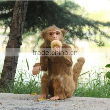 Garden decoration long hair thin faux fur monkey