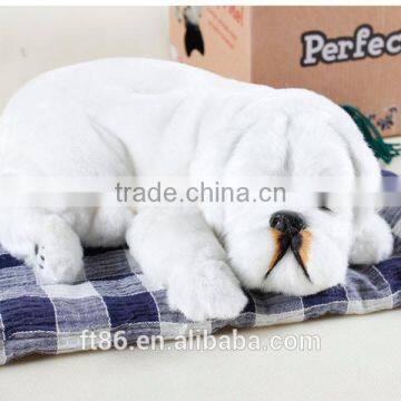 Animated lifelike sleeping breathing toy dog