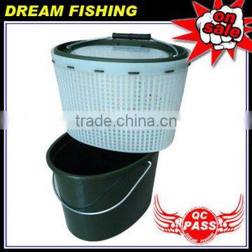 High quality square green carp fishing live bait bucket box