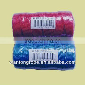 225 Feet #18 Red & Blue Multifilament Twisted Polypropylene Mason's Twine