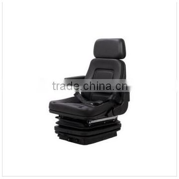 Machinery Suspension Back Adjustable Damper Truck Seat Black PVC Leather YHF-02