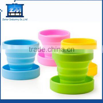 plastic injecton molding for silicone travel collapsible cup