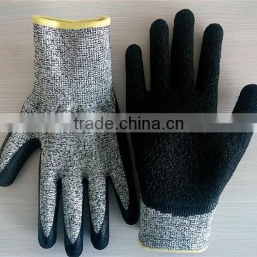 13Gauge HPPE seamless knitted pu or latex coated cut resistant gloves