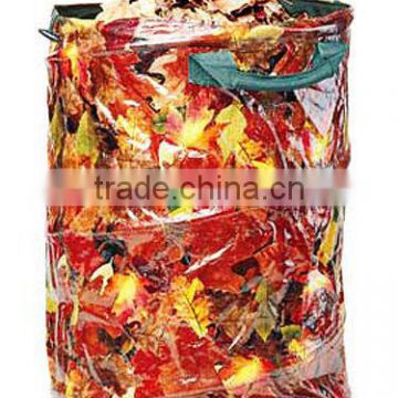 printed garbage bag leaf bag with handles UV resistant with logo