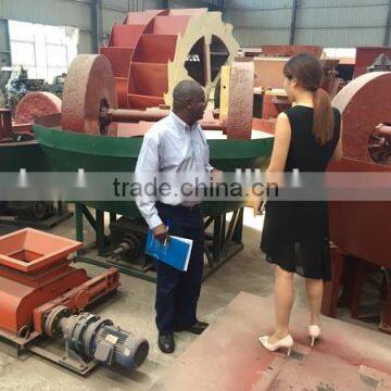 HUAHONG new type and good quality Lead edge runner wet pan mill to SUDAN