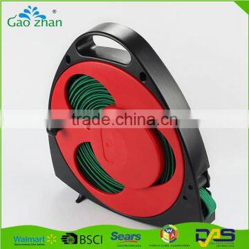 15m Flat Garden Hose Pipe & Reel With 4 Ways Spray Nozzle Gun Set photo-4