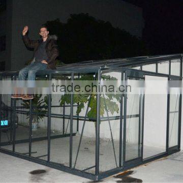 NEW elegant deluxe insulated tempered commercial glass greenhouse HX97226WG