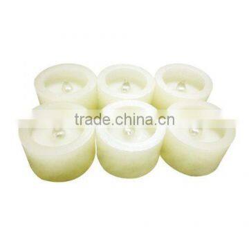 Yellow Amber Flickering Flameless Paraffin Wax Candles With Timer(6 Hours On,18 Hours Off) LED Battery Powered Candles