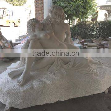 Famous White Marble Lying Nude Man and Woman Statue photo-2