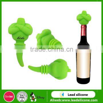 2017 factory wholesale banana shape silicone wine bottle stopper