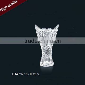 High quality glass vase with swan design,crystal vase,glass vase