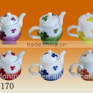 Factory Direct Manufacturer Wholesale Color Glazed Painting 600ml Porcelain Ceramic Chinese Tea Pot