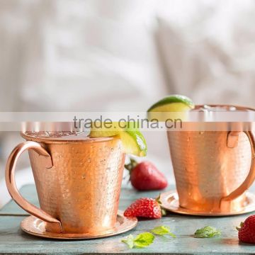 16oz Copper Mugs With Copper Plate for Table