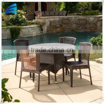 Outdoor 5pc Patio Wicker Dining Set Furniture