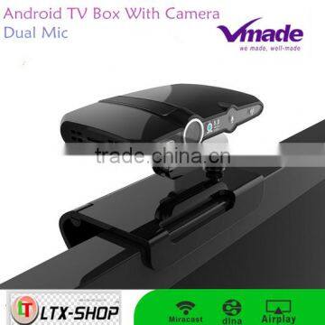 Hot-selling Android TV Box With 5.0 Camera OTT Box 5.0MP Camera MIC Website Quad Core H3 Allwinner Android TV Box photo-3