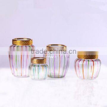 4pcs Round Glass Canister With Stainless Steel Casing photo-2