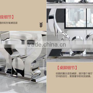 2015 Best Seller Marble Dining Table/stainless Steel Dining Table AH 2197 photo-5