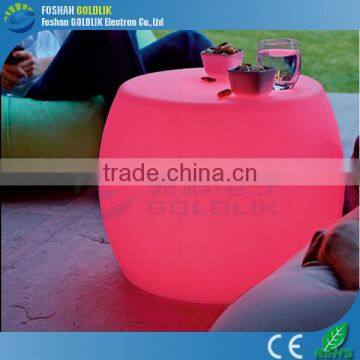 OEM Design PE Plastic Outdoor Garden Furniture Lighting RGB LED Coffee Table