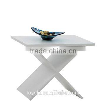 2017 New Intersection Mdf Wood Side Table With Magazine Rack Magazine Table Sofa Side Table With Glossy Finished photo-2