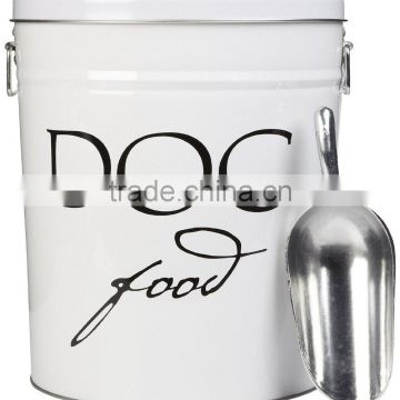 Metal Dog Food Storage Box with Scoop